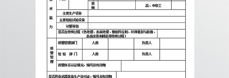 供方能力调查表