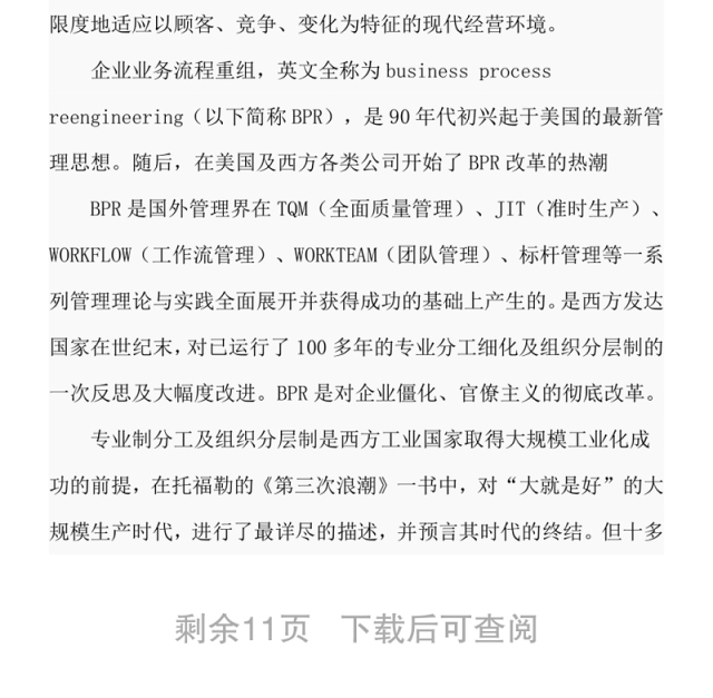 业务流程重组1word下载