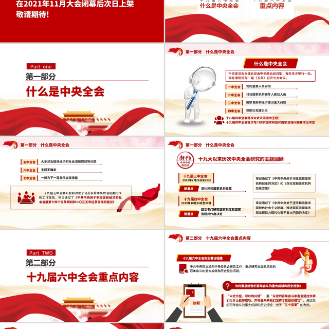 2021年十九届六中全会公报精神ppt课件