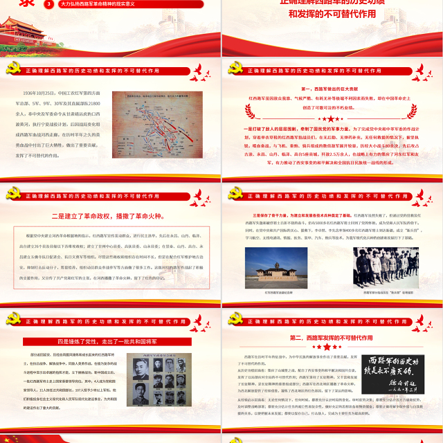 弘扬红西路军精神PPT大气质朴传承红色基因牢记初心使命西路军精神评述课件