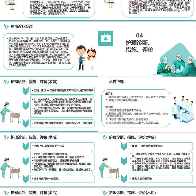 2022肛肠科护理查房PPT清新扁平风护理查房通用PPT