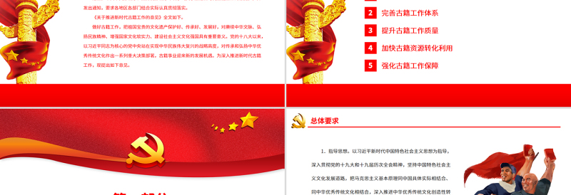《关于推进新时代古籍工作的意见》PPT专题党课课件