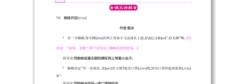 2022蜘蛛开店教案课文第20课小学二年级语文下册部编人教版