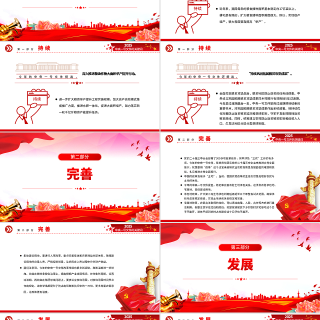2025中央一号文件的关键词PPT乡村振兴主题课件