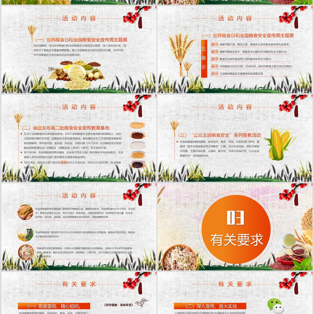 端牢中国饭碗共筑全球粮安世界粮食日宣传周PPT模板