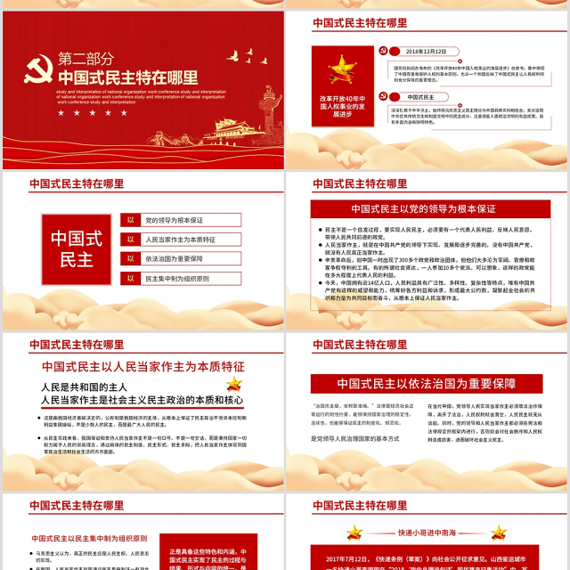 党政党建党课中国式民主为什么符合国情主题PPT模板