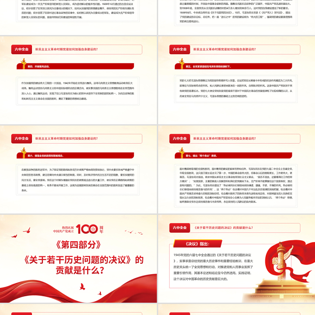 《决议》学习问答之二PPT深入学习贯彻党的十九届六中全会精神党员学习党课