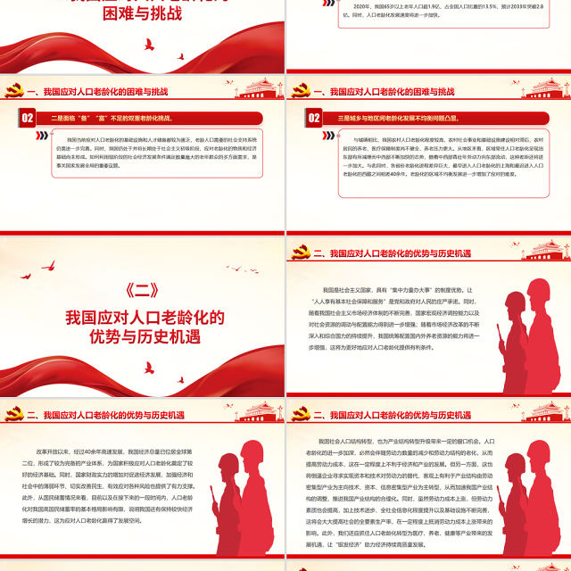 积极应对人口老龄化推动老龄事业健康发展PPT贯彻落实积极应对人口老龄化国家战略党课课件