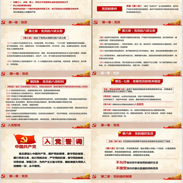 中国共产党章程(2012年修改版本)学习解读党章党课ppt