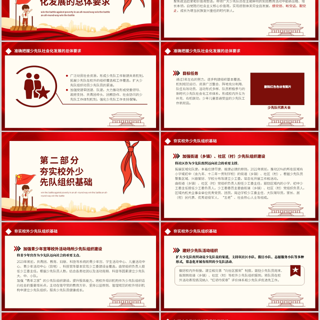 2021关于构建新时代少先队社会化工作体系的实施意见PPT简洁大气夯实校外少先队组织基础全文学习课件