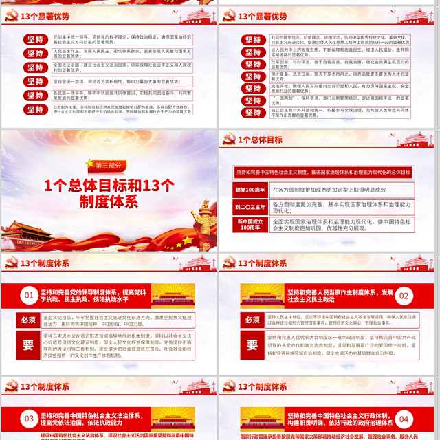 原创学习解读十九届四中全会会议公报党课PPT
