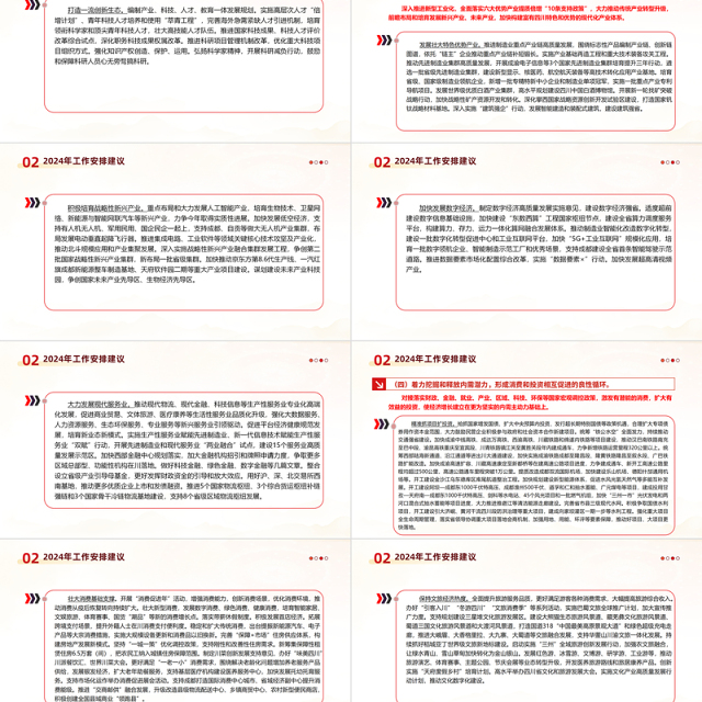 一文读懂2024四川省政府工作报告PPT红色精美政府工作汇报党课