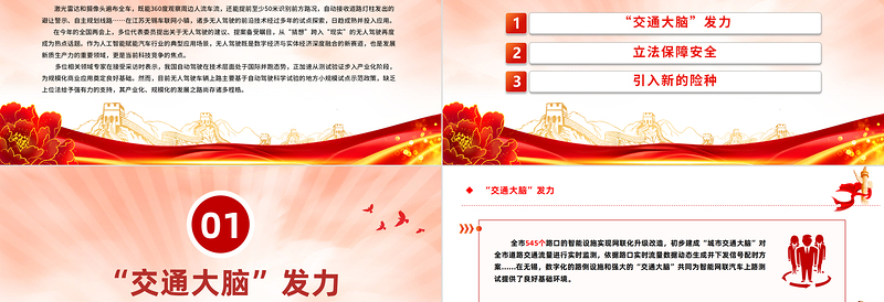 2024新质生产力PPT创意精美无人驾驶如何安全驶入百姓生活下载