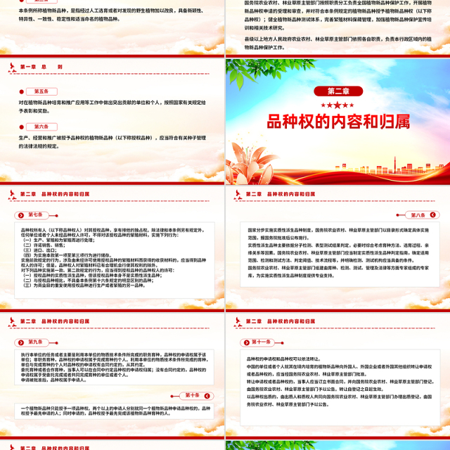 简洁大气《植物新品种保护条例》PPT法律法规课件