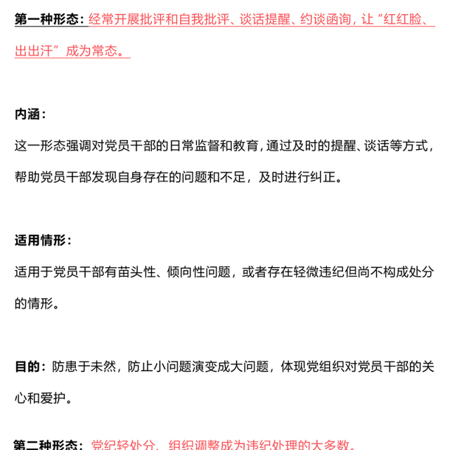 精美大气2024党内监督执纪的四种方式四种形态”PPT“微党课课件(讲稿)