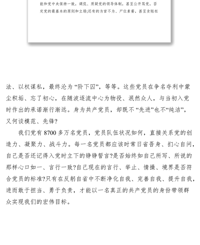2021不忘初心做合格党员大讨论发言稿范文
