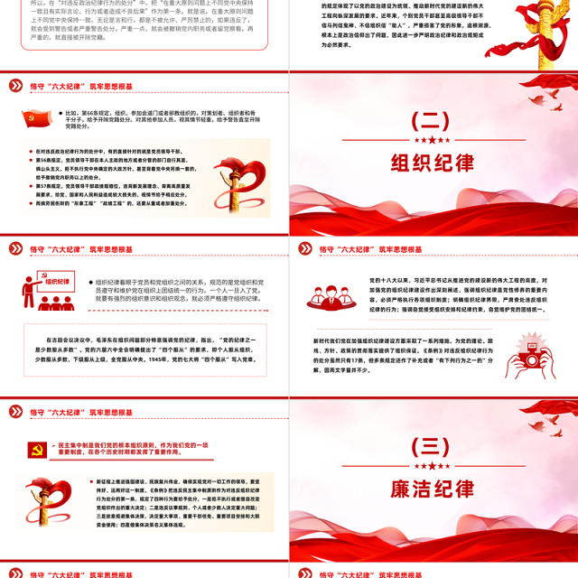 恪守“六大纪律”筑牢思想根基PPT精美大气扎实开展党纪学习教育党课课件
