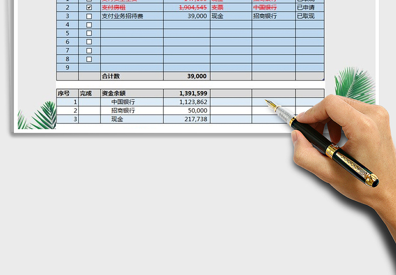 2021年资金计划表-通用