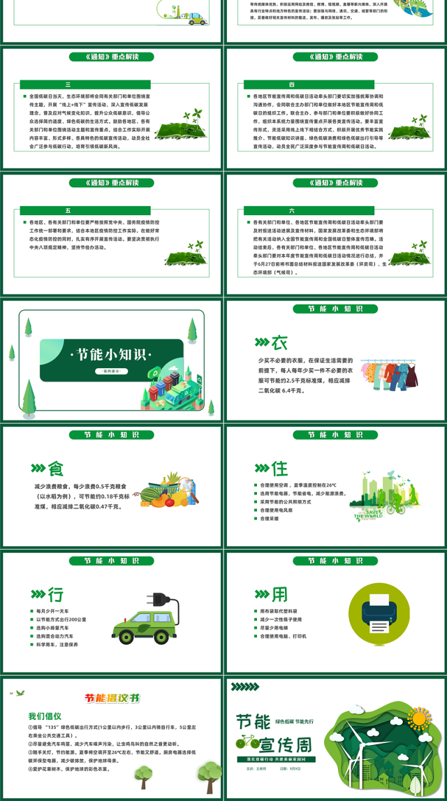 2022年全国节能宣传周PPT简洁剪纸风绿色低碳节能先行落实双碳行动共建美丽家园节能主题模板
