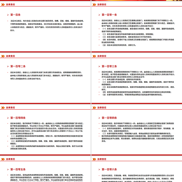 新修订版《中华人民共和国传染病防治法》PPT课件