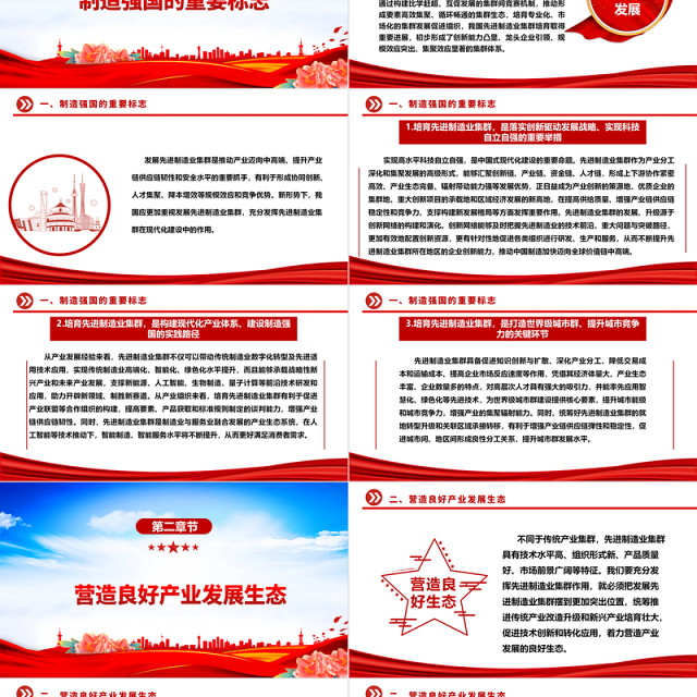 发挥自身先进制造业集群优势ppt红色精美风加快建设现代化产业体系,为中国式现代化提供重要支撑党组织党课专题教育课件