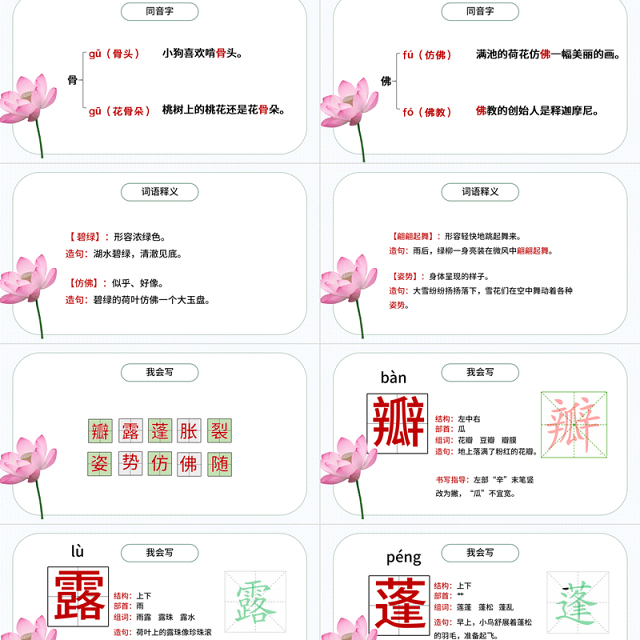2022荷花PPT第3课小学三年级语文下册部编人教版教学课件
