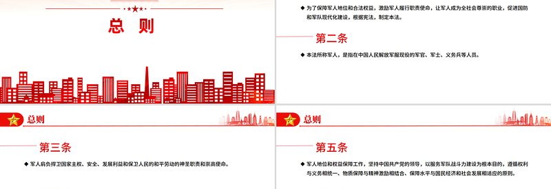 简洁风《军人地位和权益保障法》PPT课件下载