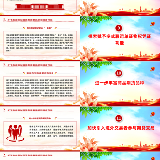 简洁实用《关于推进自由贸易试验区贸易投资便利化改革创新的若干措施》全文PPT