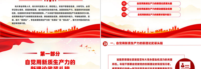 新时代年轻干部在发展新质生产力中练本领善作为PPT党课下载