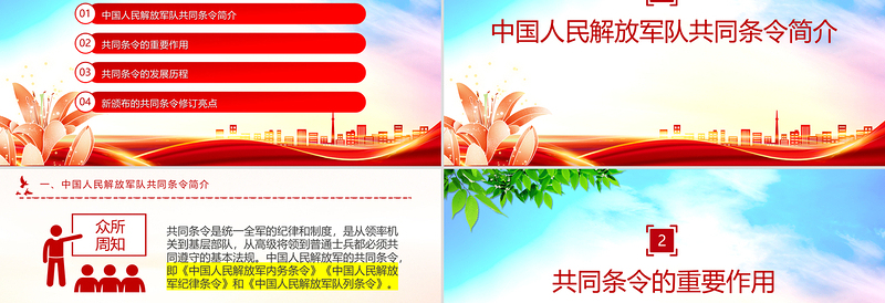 一文读懂《中国人民解放军新共同条令》PPT课件