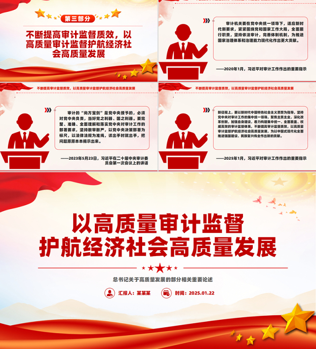 以高质量审计监督护航经济社会高质量发展PPT课件下载