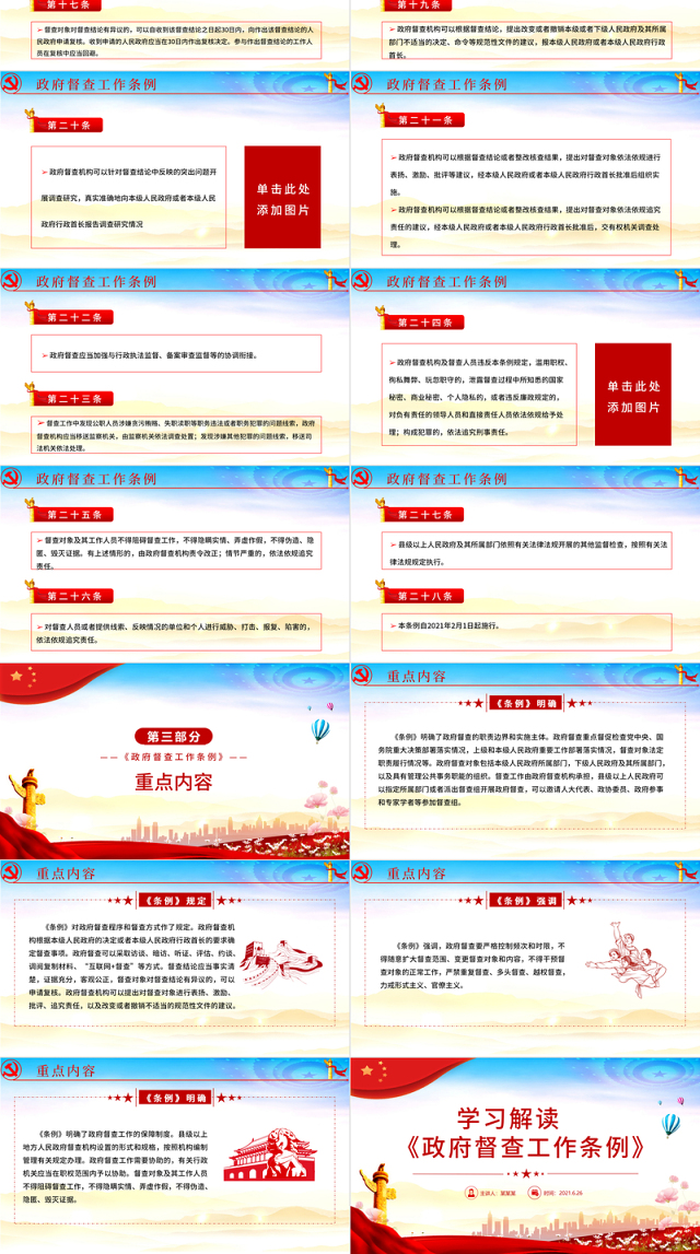 2021全面学习解读《政府督查工作条例》PPT