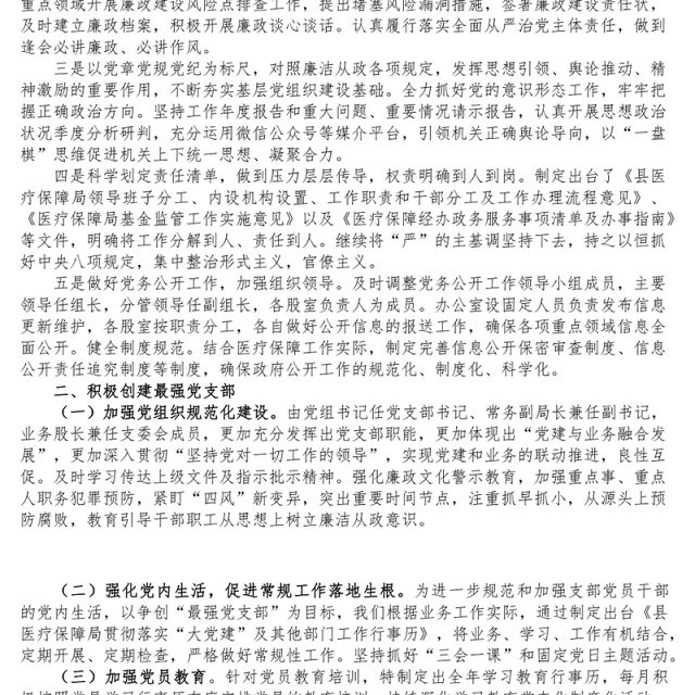 县医保局党支部换届工作报告范文汇报总结含问题和建议