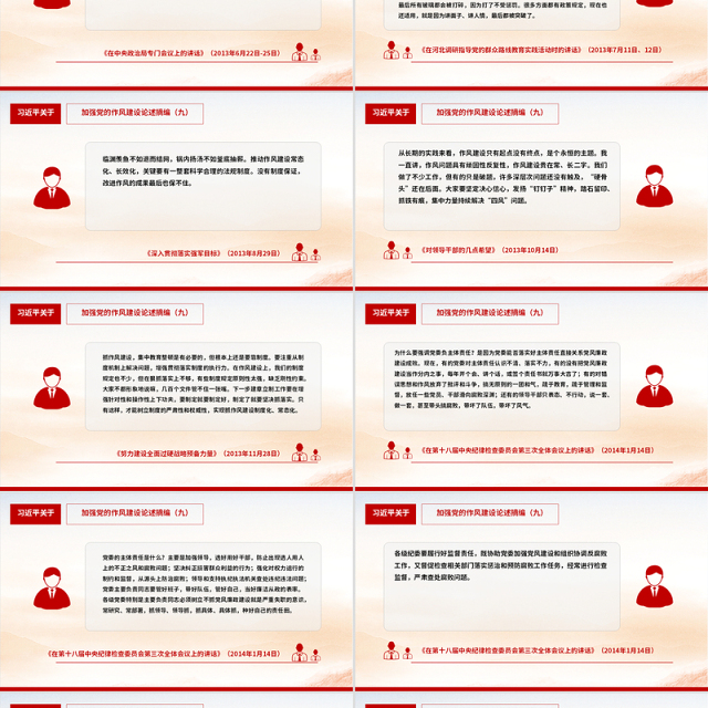 习近平关于加强党的作风建设论述摘编(九)PPT党课课件