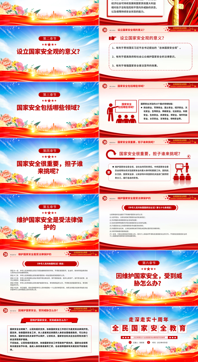 全民国家安全教育走深走实十周年PPT2025第10个全民国家安全教育日课件