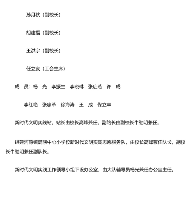 新时代文明实践工作领导小组
