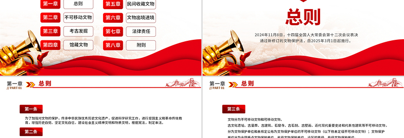 《中华人民共和国文物保护法》全文PPT课件下载