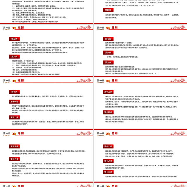 《中华人民共和国文物保护法》全文PPT课件下载