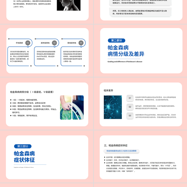 2022帕金森病护理查房PPT清新简约护理查房必备PPT