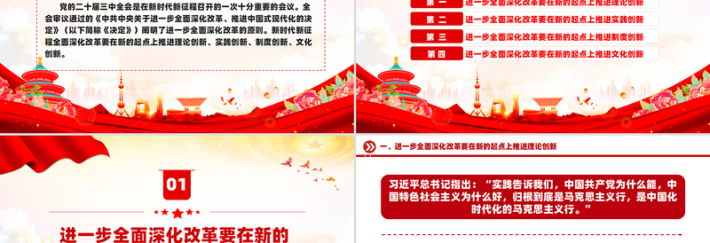 全面深化改革要坚持四个创新PPT党员干部学习教育党课