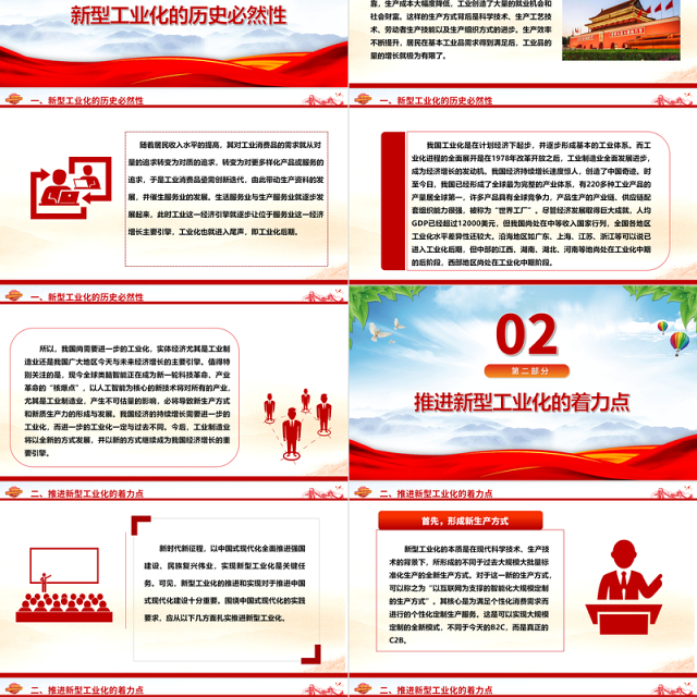 以新质生产力推动新型工业化发展ppt简洁风构筑中国式现代化党课课件
