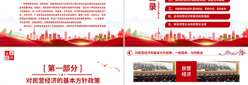2025民营企业座谈PPT简洁大气新时代新征程民营经济发展前景广阔大有可为课件
