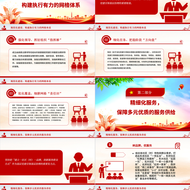 党建引领三化赋能让小网格有大作为PPT党建引领网格化管理机制基层治理专题课件