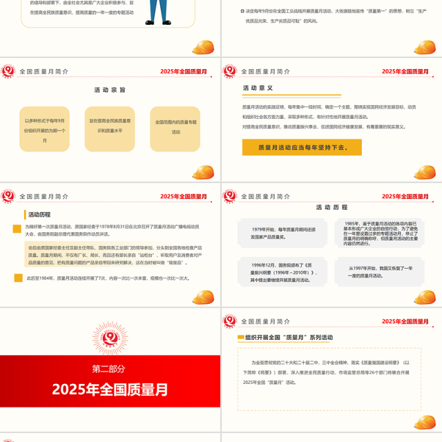 红色大气加强全面质量管理促进质量强国建设PPT2025全国质量月活动课件