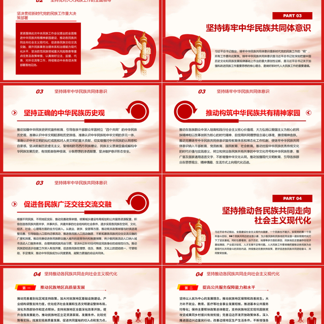 推进新时代人大民族工作高质量发展PPT红色党政风深入学习贯彻习近平总书记关于加强和改进民族工作的重要思想专题党课课件