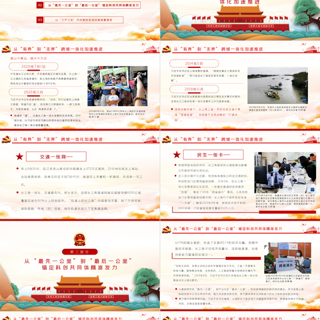 御风而行向未来PPT大气党政风推动长三角一体化发展谱写新篇章党员教育专题党课