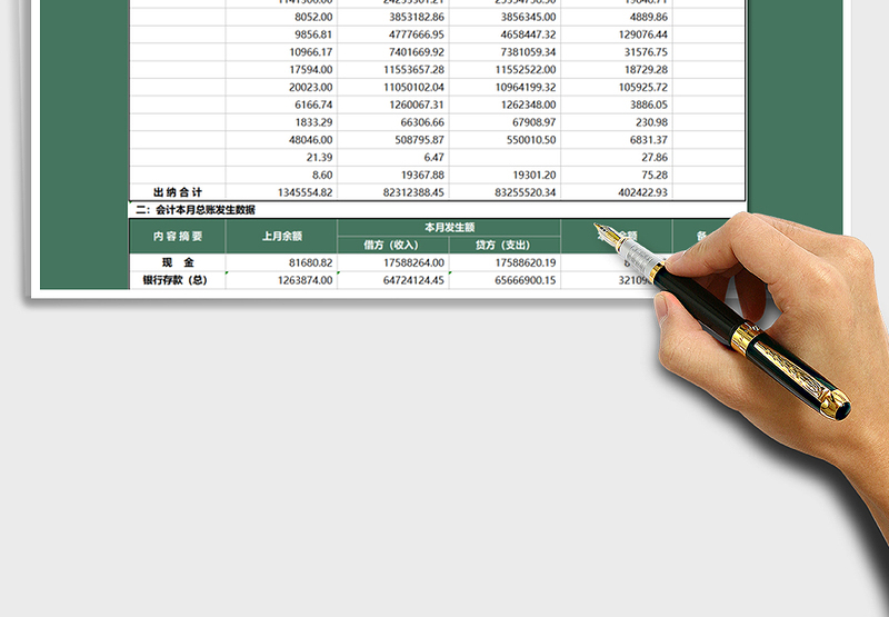 2021年现金银行对账单-自动计算