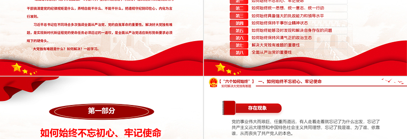2024“六个如何始终”如何解决大党独有难题微党课PPT