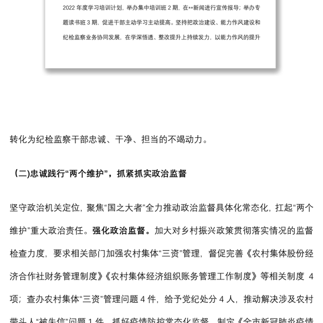 市纪委监委2022年上半年工作总结和下半年工作安排