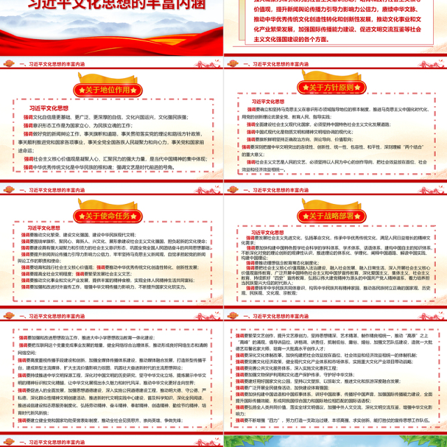 2023习近平文化思想的丰富内涵和原创性贡献ppt担负新时代新的使命任务的强大思想武器基层党员党组织党课培训课件